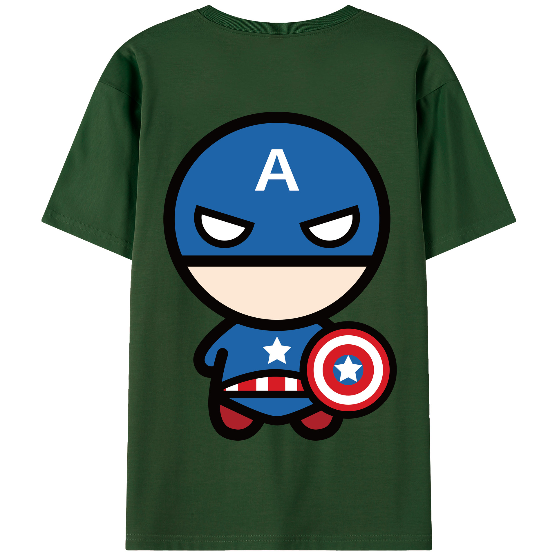（画像用） アベンジャーズ The Avengers 綿100％半袖Tシャツ（背面プリント）